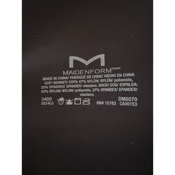 Maidenform 2 Comfort T Shirt Bra’s Underwire White/Black 36DD - Picture 8 of 10